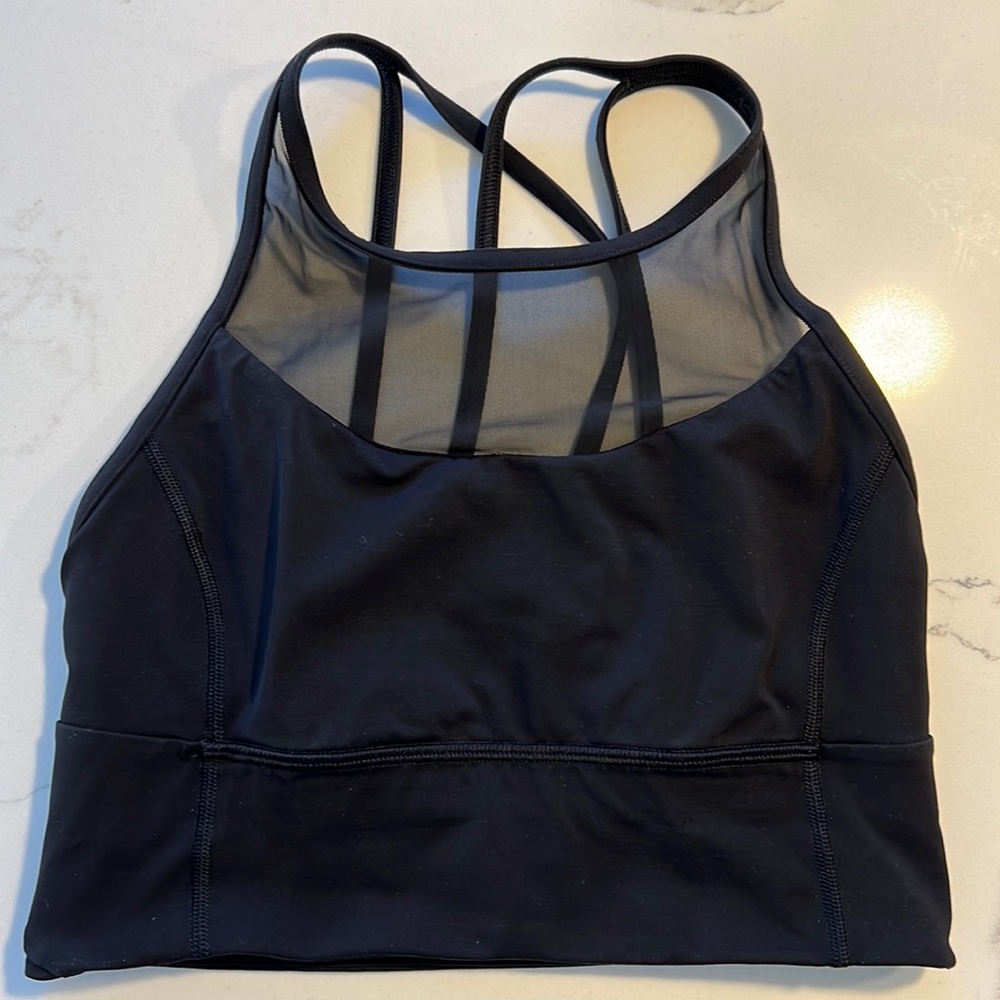 Lululemon black mesh bra